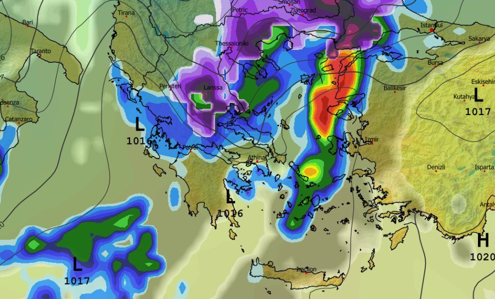 Καιρός 16-2: Σταθερό το GFS – Πρωινά δεδομένα για χιονοπτώσεις το Σάββατο (vid)