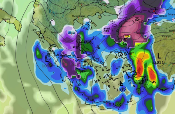 Καιρός 17-2: Στο δικό του χιονοσενάριο για το Σάββατο, επιμένει το GFS (vid)
