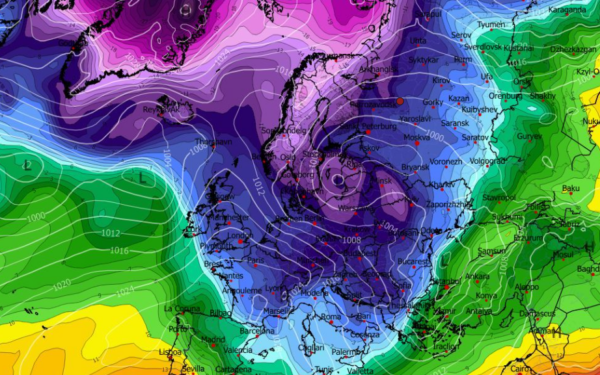 Καιρός 10-2: Πρωινά δεδομένα ECMWF – Πώς κινείται η ψυχρή αέρια μάζα (vid)