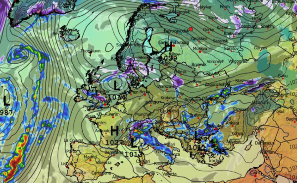 Καιρός 25-2: Νέα δεδομένα GFS – Αντικυκλώνας έως 8 Μαρτίου (vid)