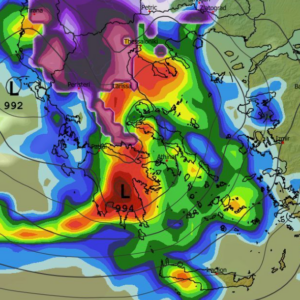 Καιρός 7-2: Νέα δεδομένα GFS και σενάριο για ισχυρή κακοκαιρία και με χιόνια 17 Φλεβάρη
