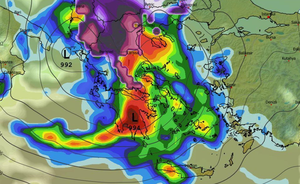 Καιρός 7-2: Νέα δεδομένα GFS και σενάριο για ισχυρή κακοκαιρία και με χιόνια 17 Φλεβάρη