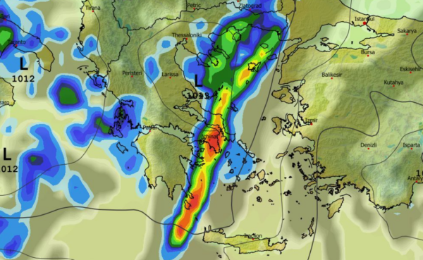 Καιρός 20-2: Η πορεία των καταιγίδων τις επόμενες ώρες – Πρωινά δεδομένα GFS