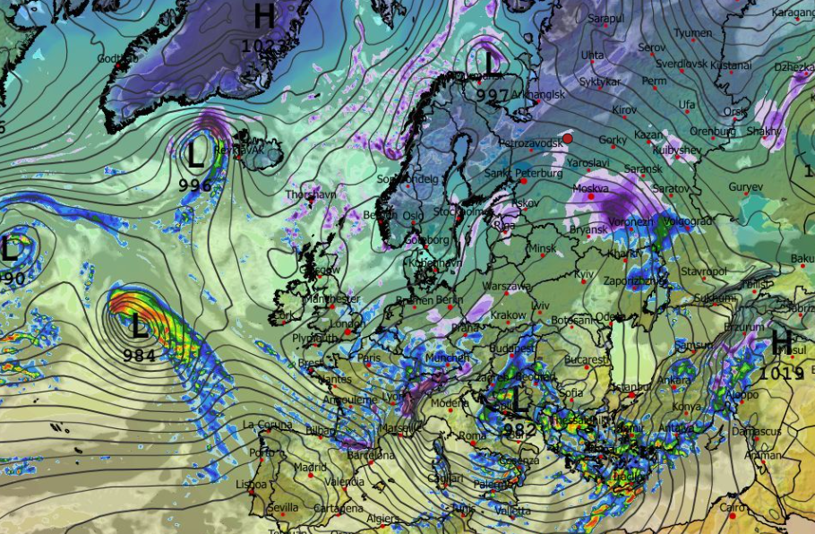Καιρός 5-2: Εντυπωσιακή παρέλαση κακοκαιριών από το ECMWF (vid)