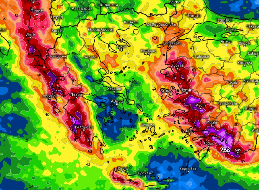Καιρός 8-2: Προειδοποίηση Τσατραφύλλια για εμμονικές βροχοπτώσεις και κινδύνους