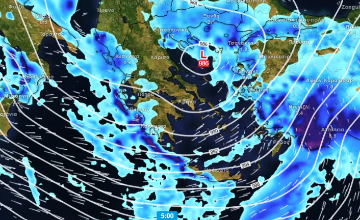 Καιρός 12-2: Προειδοποίηση Τσατραφύλλια! Πιο ισχυρό το νέο βαρομετρικό χαμηλό (vid0