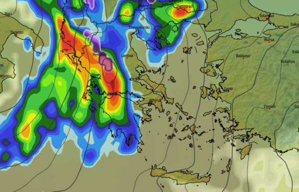Καιρός 1-2: Η εξέλιξη τις επόμενες ώρες από το GFS – Νέα κακοκαιρία την Πέμπτη (vid)