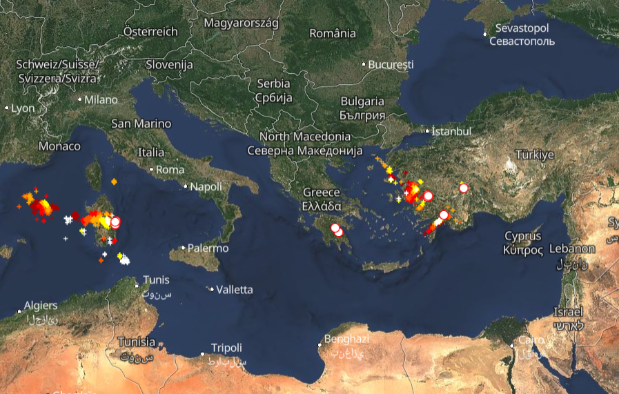 Καιρός 12-2: Καταιγίδες τώρα Live – Πού βρίσκεται το δεύτερο βαρομετρικό χαμηλό