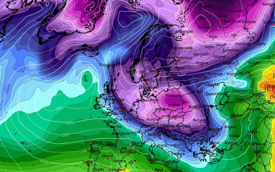 Καιρός 1-2: Κρατά την τάση για ψυχρή εισβολή το ECMWF μετά τις 10 Φλεβάρη (vid)