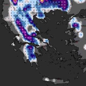 Καιρός 28-2: Ανατρεπτικός χάρτης χιονοκάλυψης από το ευρωπαϊκό (vid)