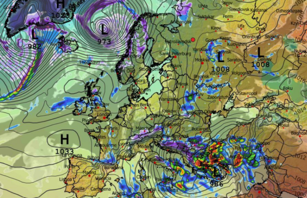 Καιρός 28-3: Ισχυρή κακοκαιρία στον ορίζοντα – Νέα δεδομένα GFS (vid)