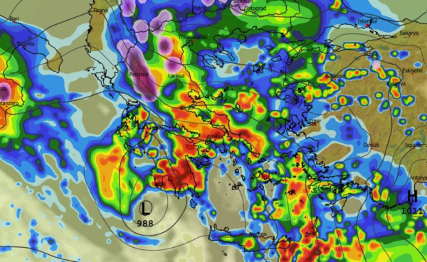 Καιρός 30-3: Κλείδωσε η ισχυρή κακοκαιρία – Καρέ – καρέ η πορεία της – Νέα δεδομένα ECMWF