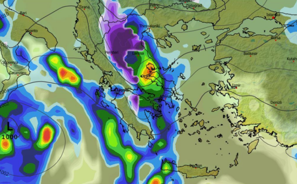 Καιρός 14-3: Επιμένει το GFS για ισχυρή κακοκαιρία – Πού βλέπει χιόνια (vid)