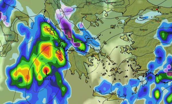 Καιρός 15-3: Νέα δεδομένα GFS για βροχές και καταιγίδες – Πού θα χιονίσει; (vid)