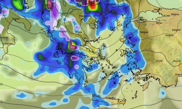 Καιρός 23-3: Νέα δεδομένα GFS με βροχές και χιόνια – Η τάση έως Μ. Τετάρτη (vid)