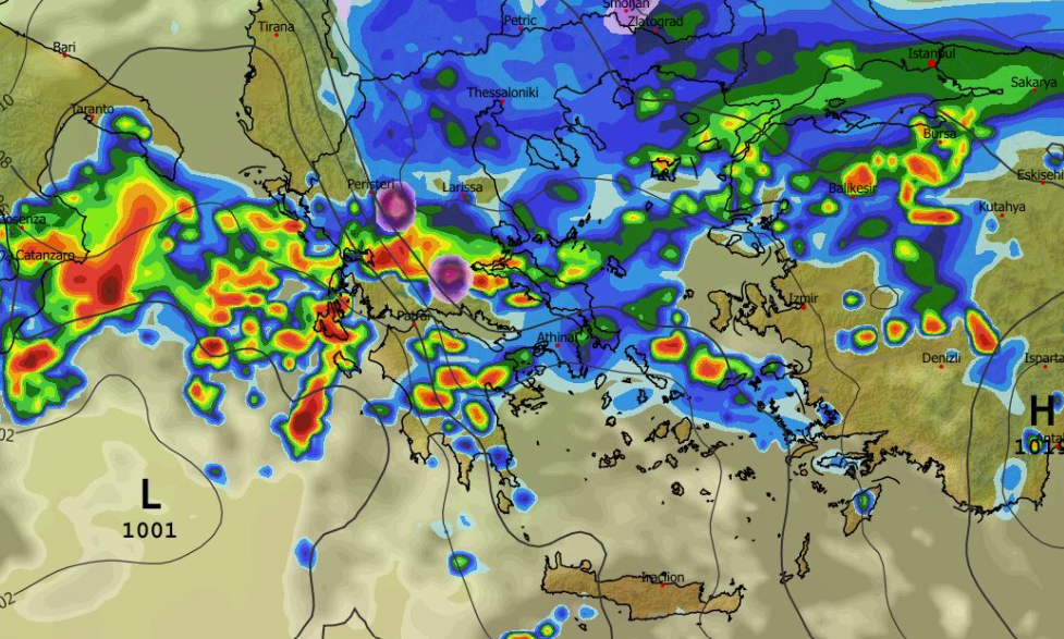 Καιρός 2-4: Η εξέλιξη έως τη Δευτέρα του Πάσχα και η τάση του ECMWF για κακοκαιρία (vid)