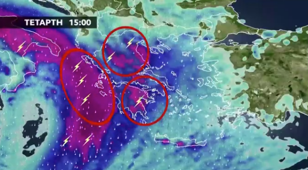Καιρός 1-4: Η κακοκαιρία τις επόμενες ώρες – Θέλει προσοχή, προειδοποιεί ο Μαρουσάκης (vid)