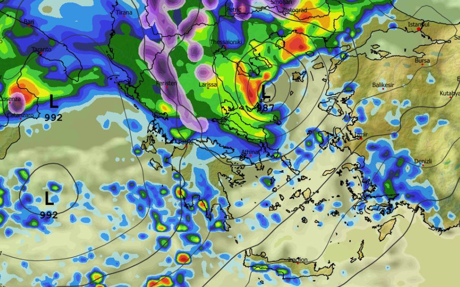 Καιρός: Η πορεία της κακοκαιρίας Erminio τις επόμενες ώρες και η τάση έως Δευτέρα του Πάσχα
