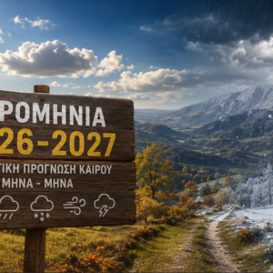 Μερομήνια 2026-2027: Η αναλυτική εκτίμηση του Θεοφάνη Χατζηγρίβα – Πότε βλέπει χιόνια, κακοκαιρίες και ισχυρούς καύσωνες